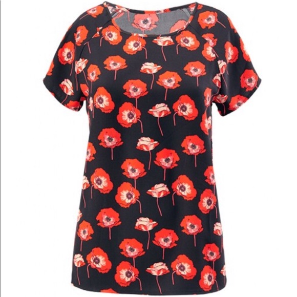 CAbi Tops - CAbi Flanders, red poppy top -Size XL